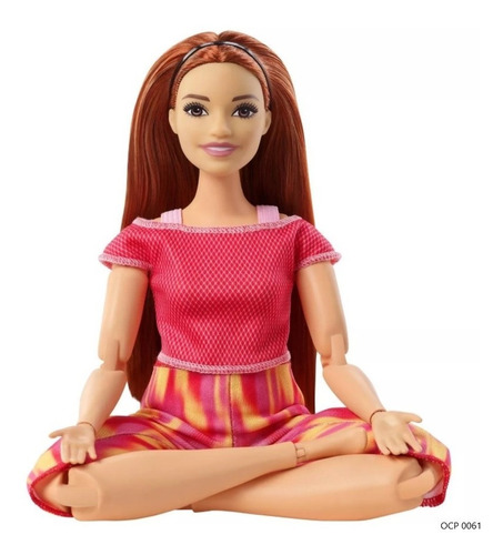 Barbie Feita Para Mexer Ruiva Roupa Vermelha 22 Articulações